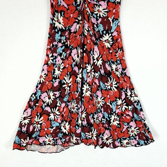 Free People Fit and Flare Dress Size XS Key to Your Heart Floral Mini Ribbed - Picture 12 of 15
